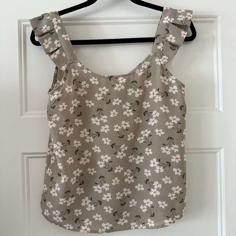 Monteau Los Angeles  Floral Tank Top